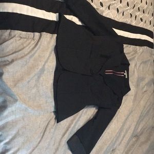 Black striped dress jacket